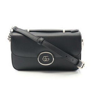 Gucci GG Shoulder Bag Leather Black